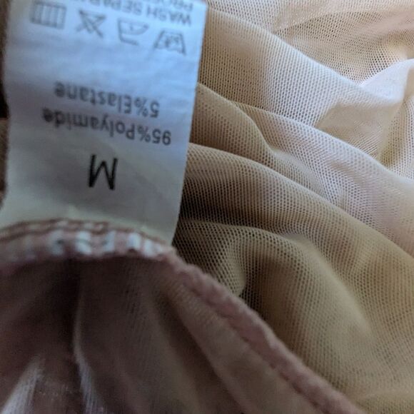 Blush Lace Waist Halter Tunic Top M Coquette Fairycore Ethereal Romantic - Picture 5 of 6